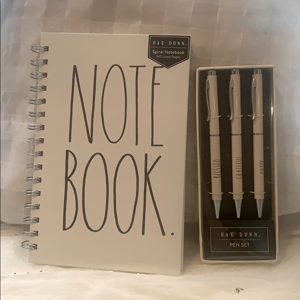 New Rae Dunn Notebook & Pen Set